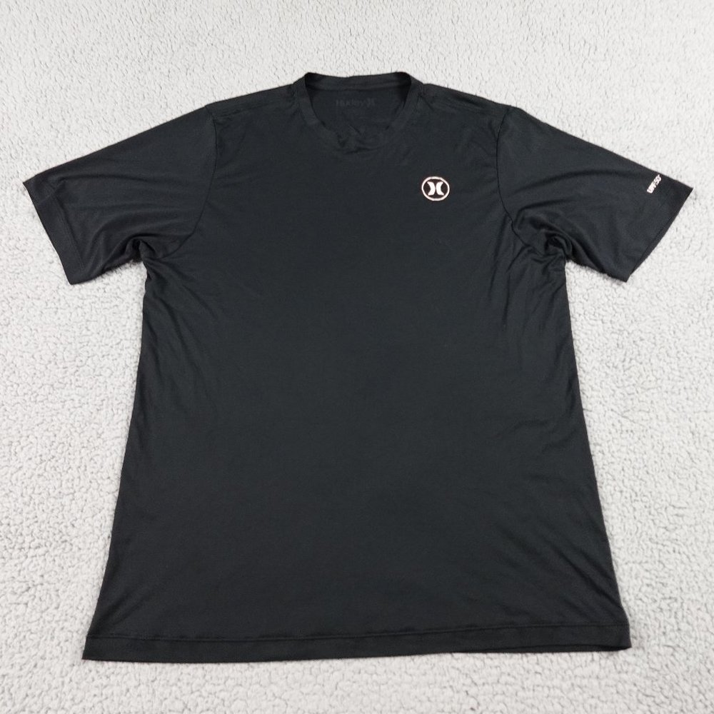 Hurley X Nike Dri Fit Short Sleeve Shirt Womens Large Premium Fit UPF 50 Crew